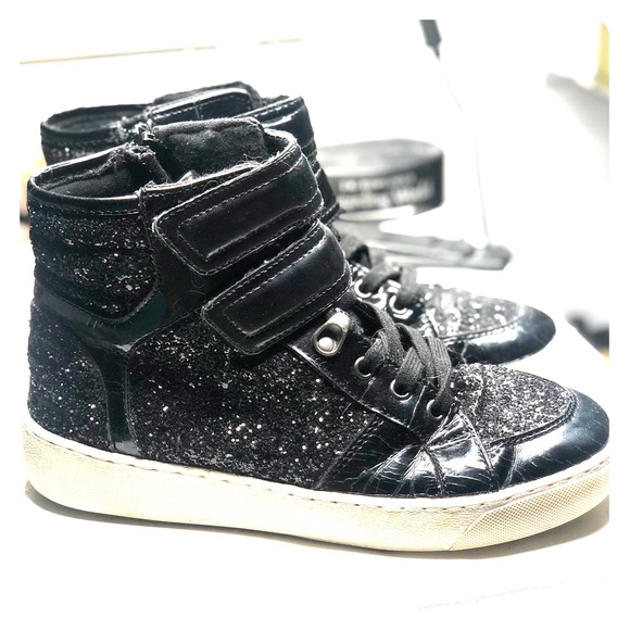 Black Sparkle ALDO Hightop Sneaker - Picture 1 of 3